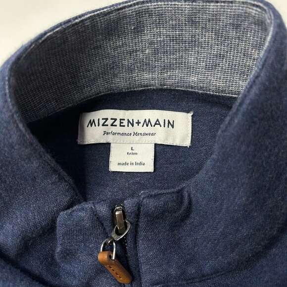 Mizzen + Main Sweater Men's Large Quarter Zip Mock Neck Performance Golf - Picture 3 of 6